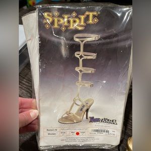 Gold Roman Goddess Strappy Heels - Perfect for Halloween